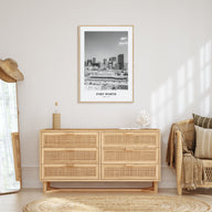 Fort Worth Portrait B&W No 2 Poster