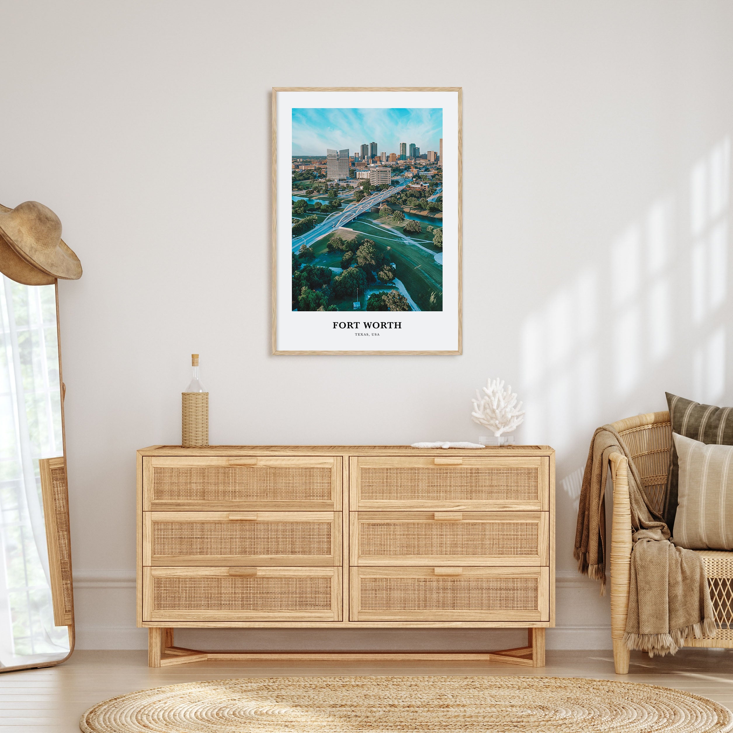 Fort Worth Portrait Color No 2 Poster