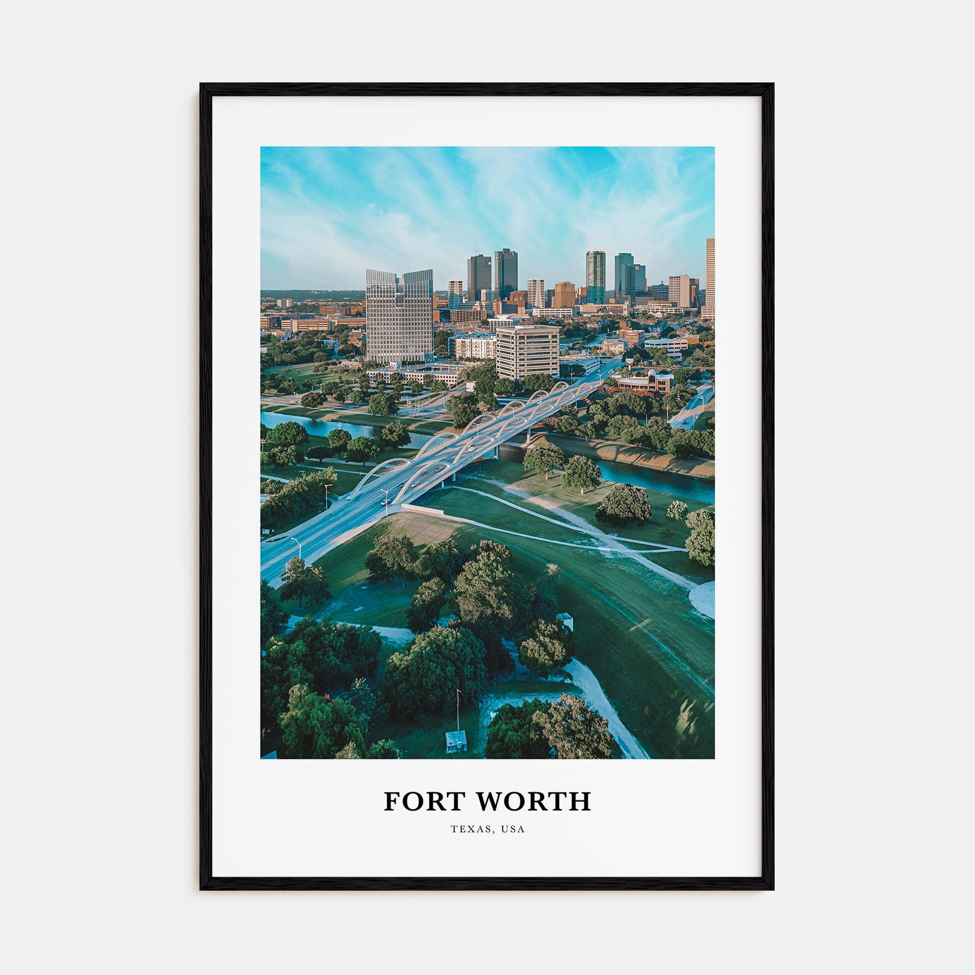 Fort Worth Portrait Color No 2 Poster