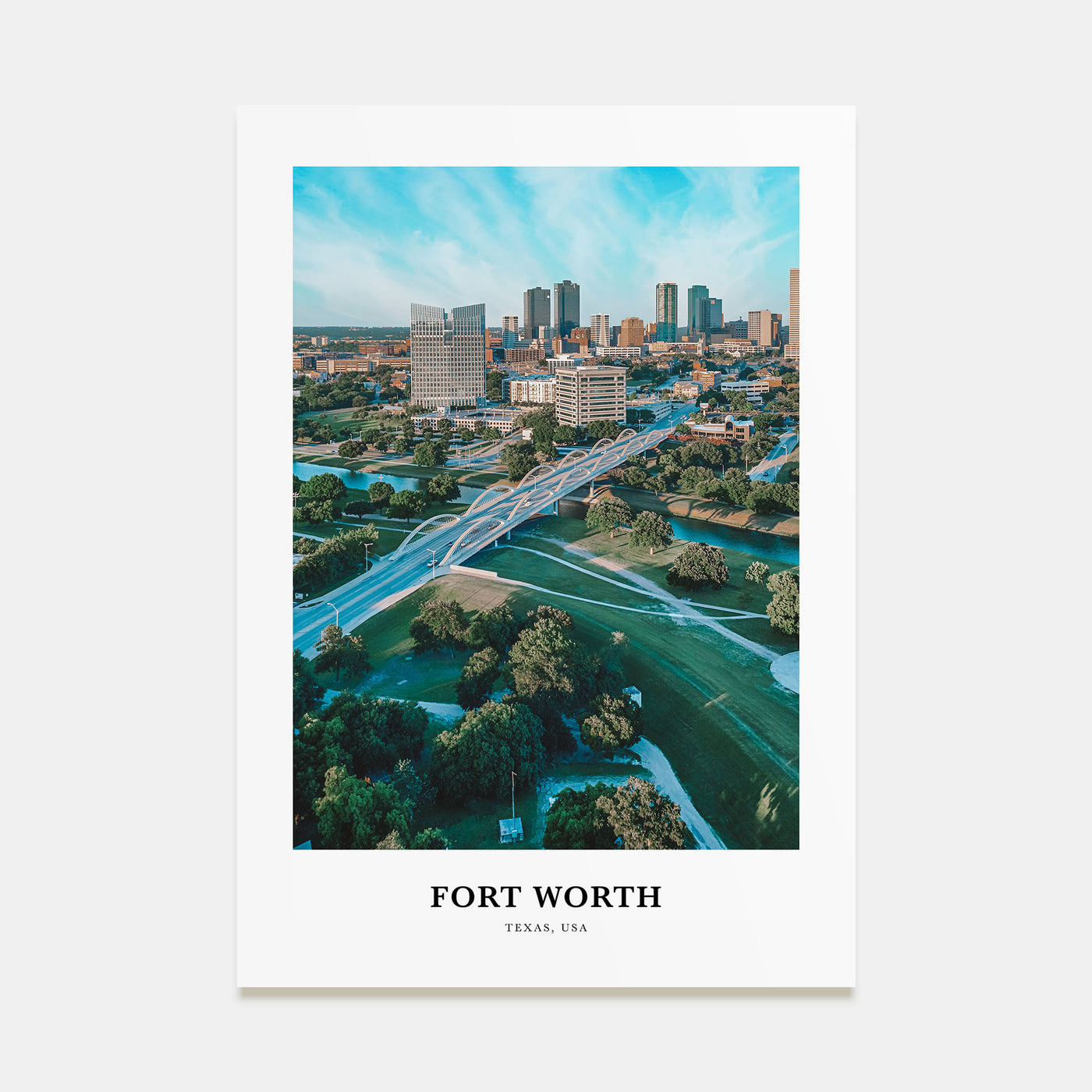 Fort Worth Portrait Color No 2 Poster