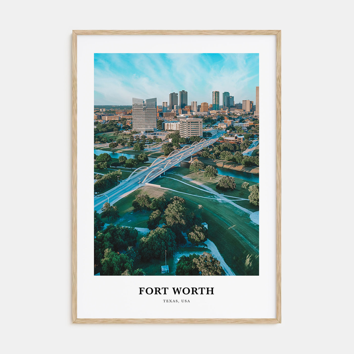 Fort Worth Portrait Color No 2 Poster