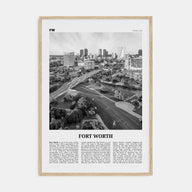 Fort Worth Travel B&W No 1 Poster