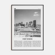 Fort Worth Travel B&W No 2 Poster