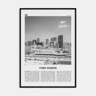 Fort Worth Travel B&W No 2 Poster