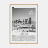 Fort Worth Travel B&W No 2 Poster