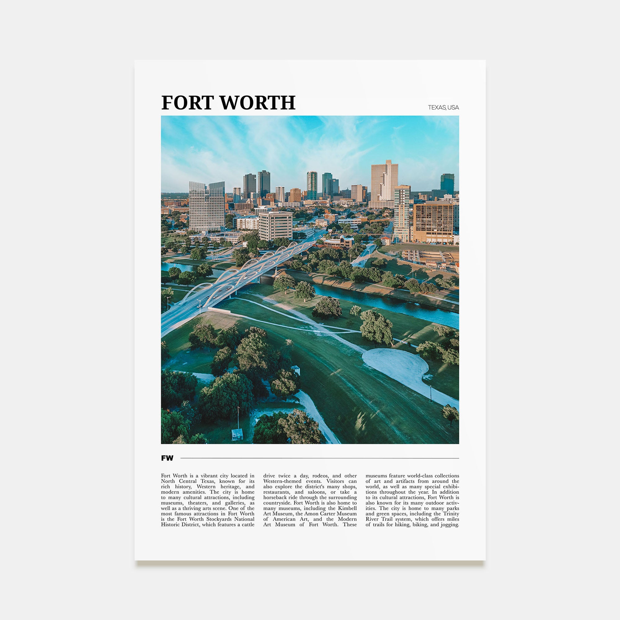Fort Worth Travel Color No 2 Poster