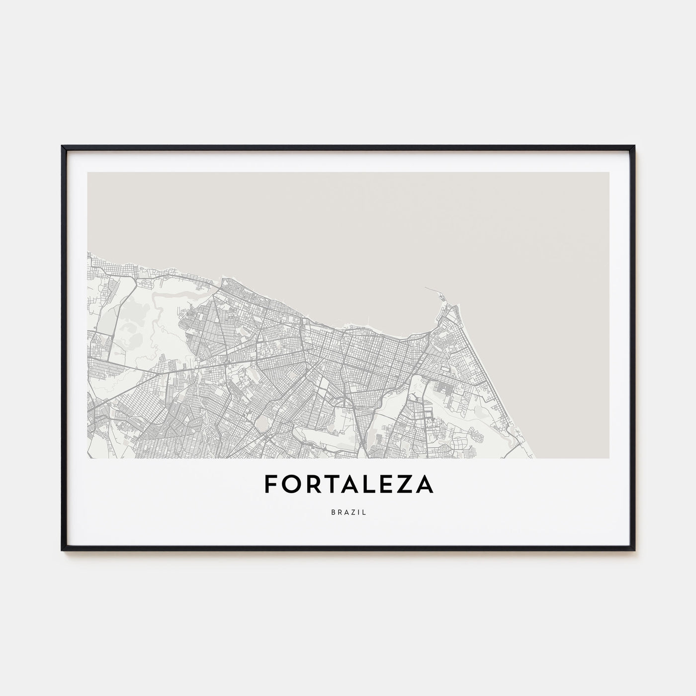 Fortaleza Map Landscape Poster