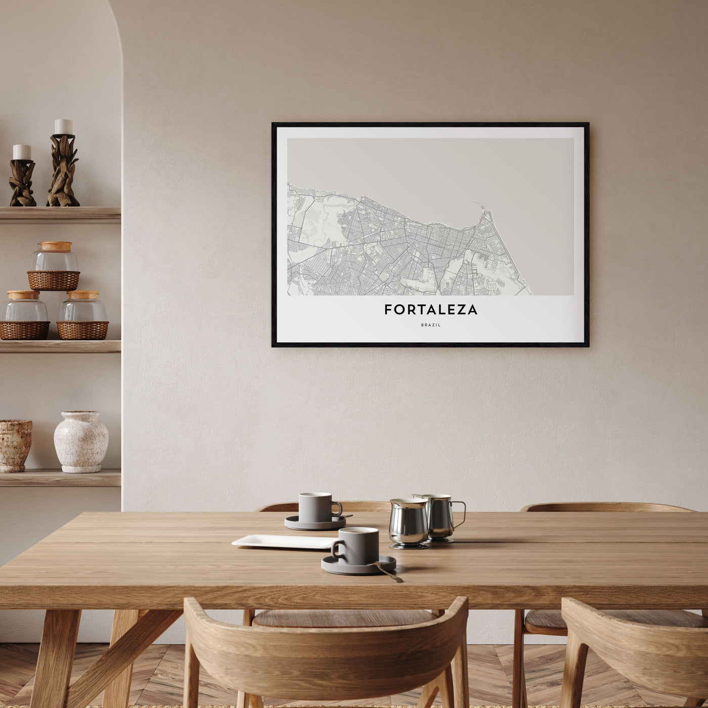 Fortaleza Map Landscape Poster