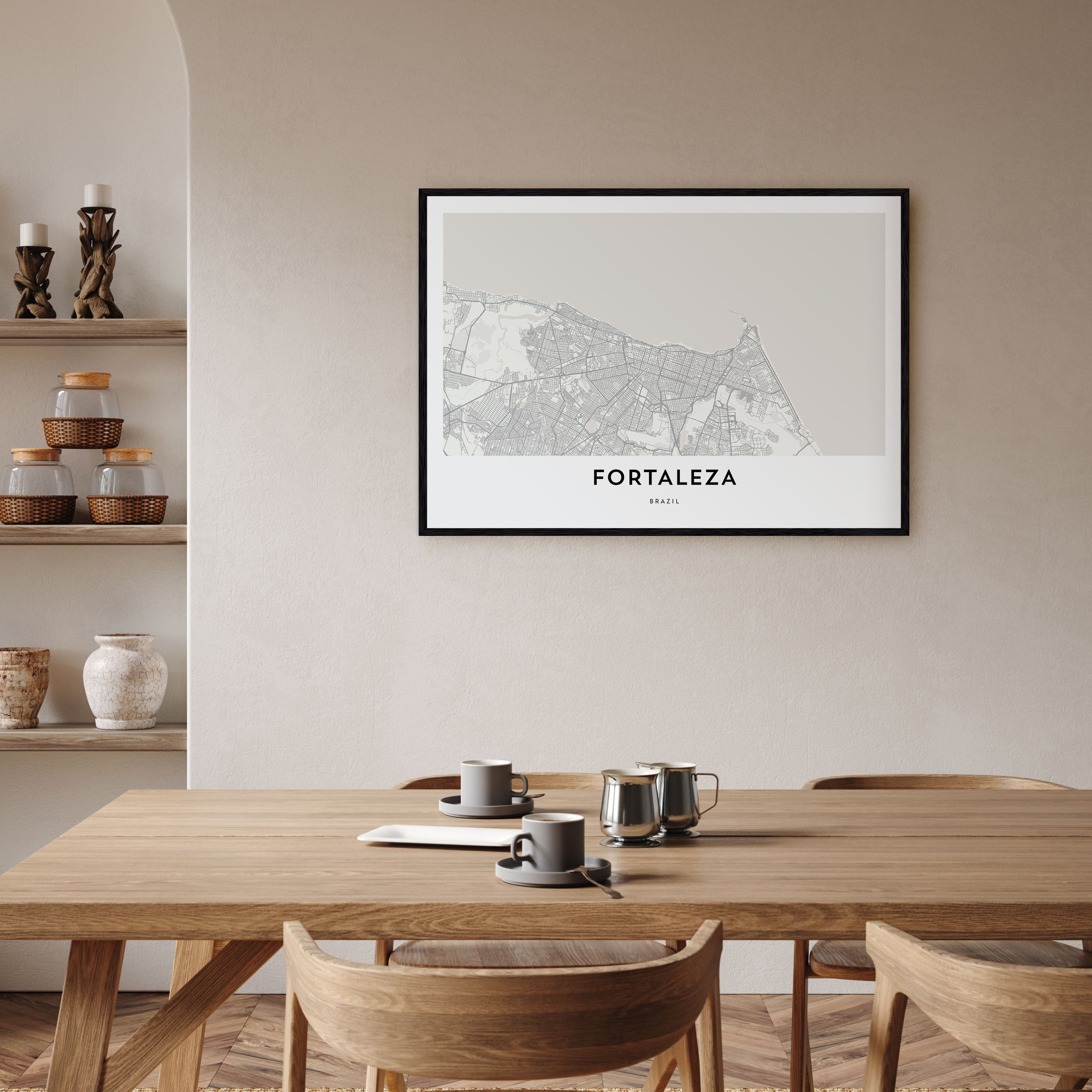 Fortaleza Map Landscape Poster