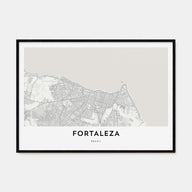 Fortaleza Map Landscape Poster