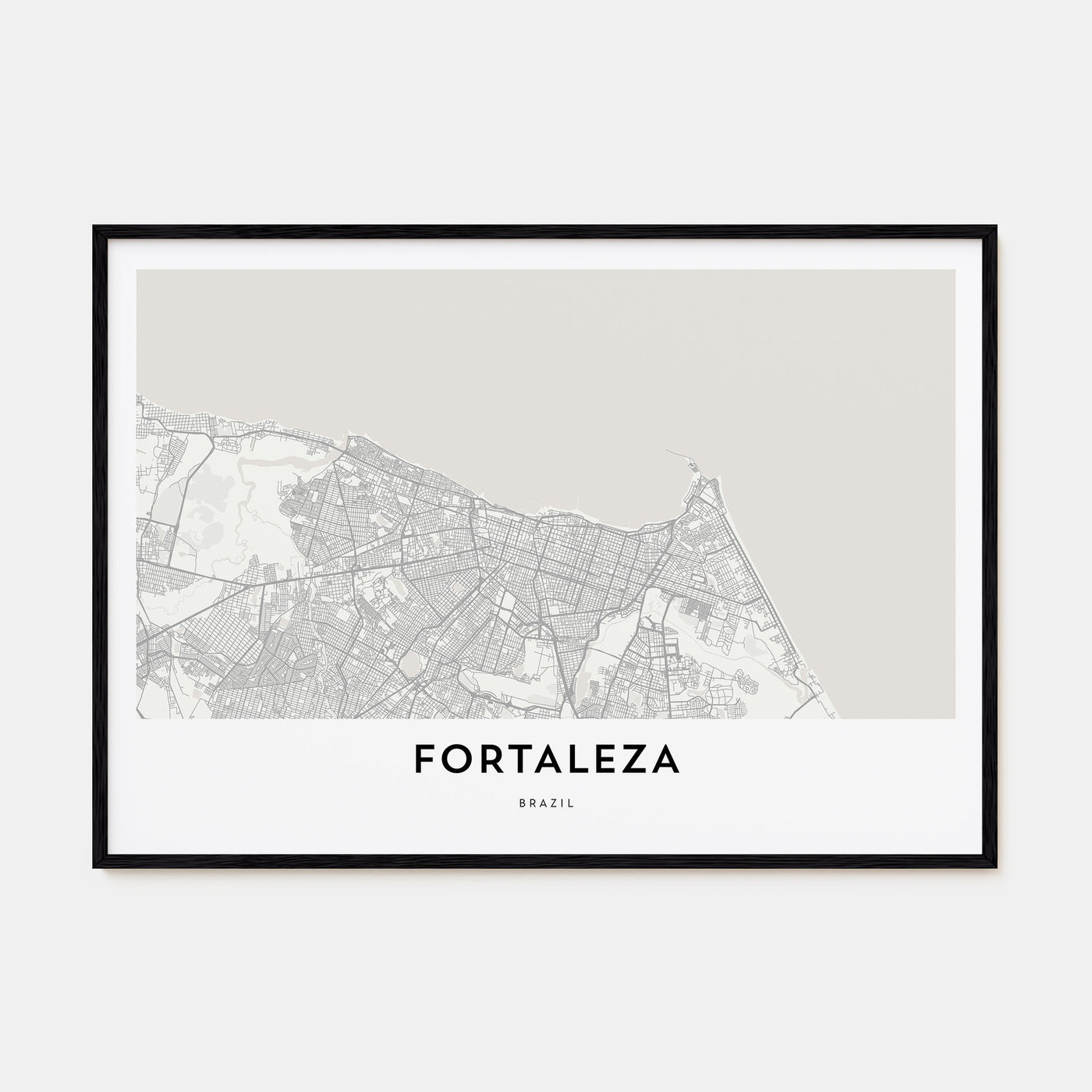 Fortaleza Map Landscape Poster