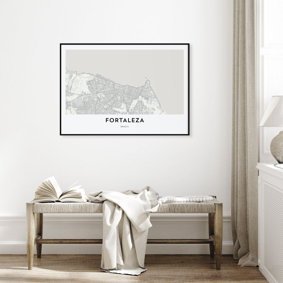 Fortaleza Map Landscape Poster