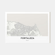 Fortaleza Map Landscape Poster