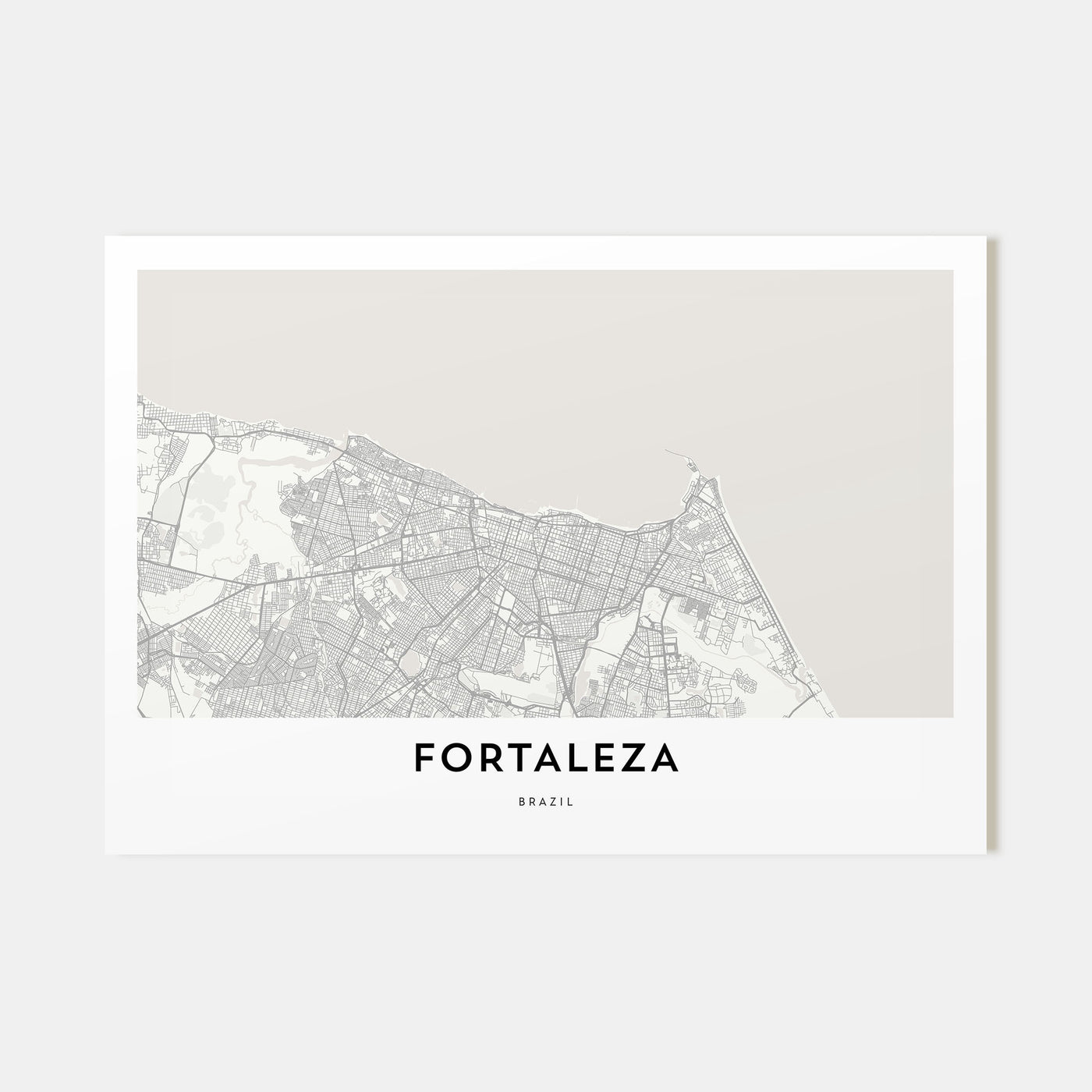 Fortaleza Map Landscape Poster