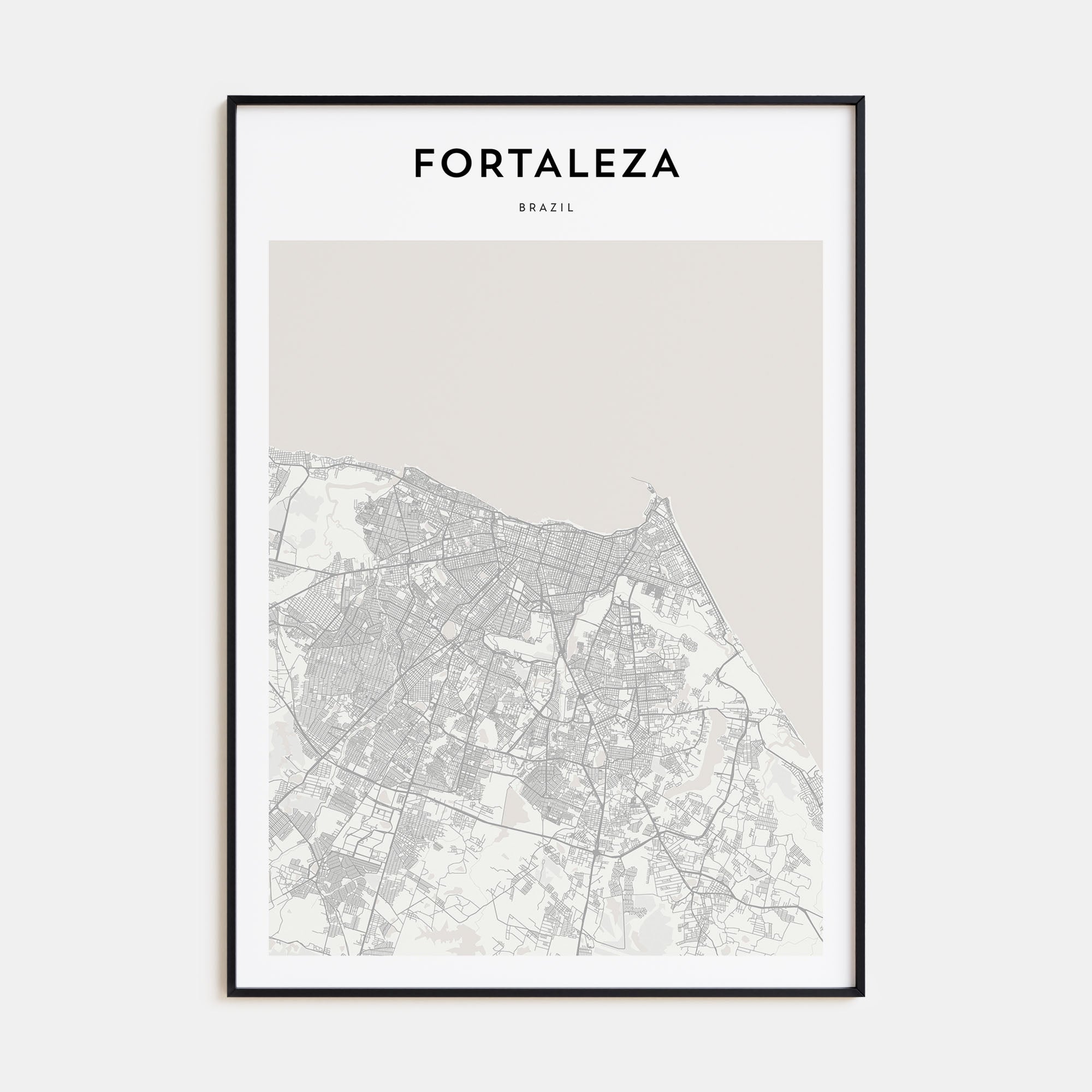 Fortaleza Map Portrait Poster