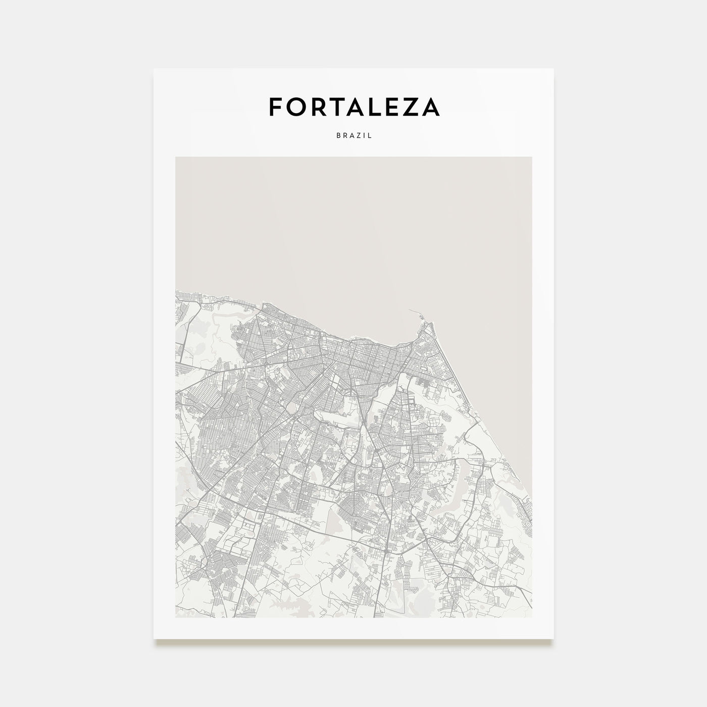 Fortaleza Map Portrait Poster