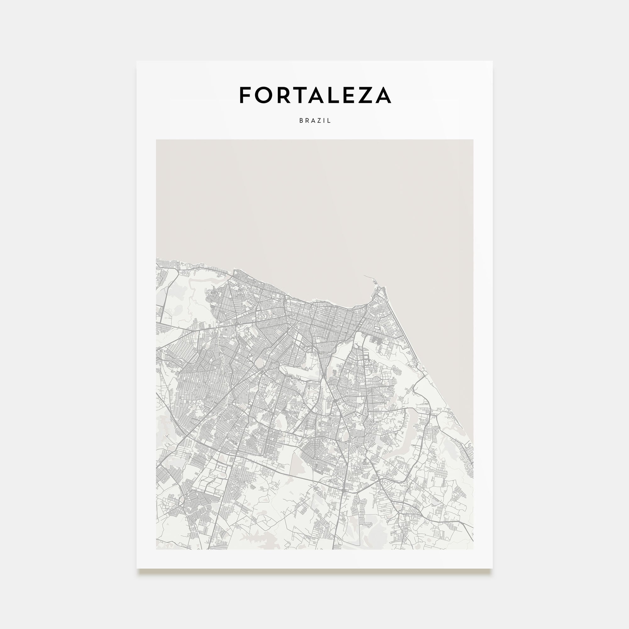 Fortaleza Map Portrait Poster