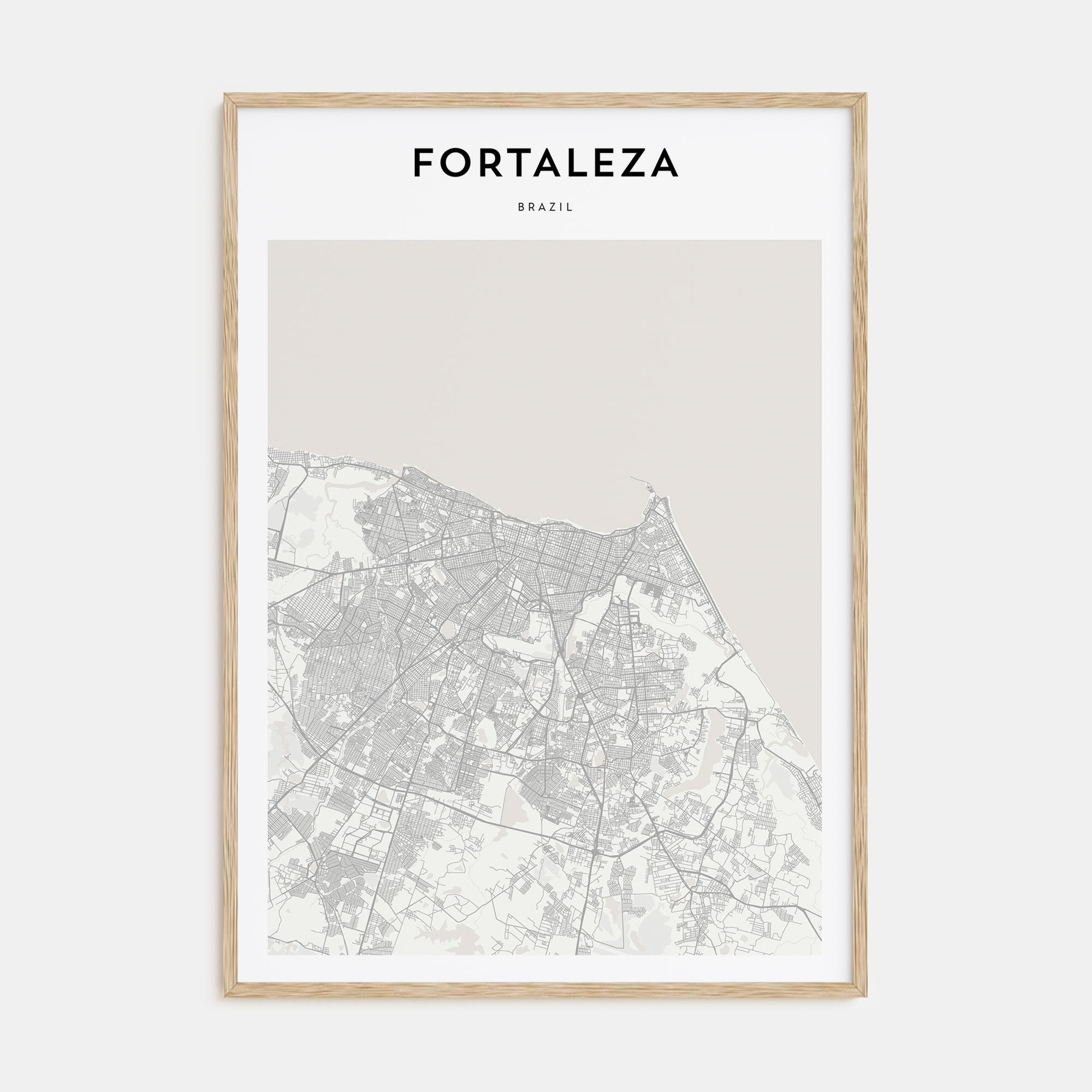 Fortaleza Map Portrait Poster