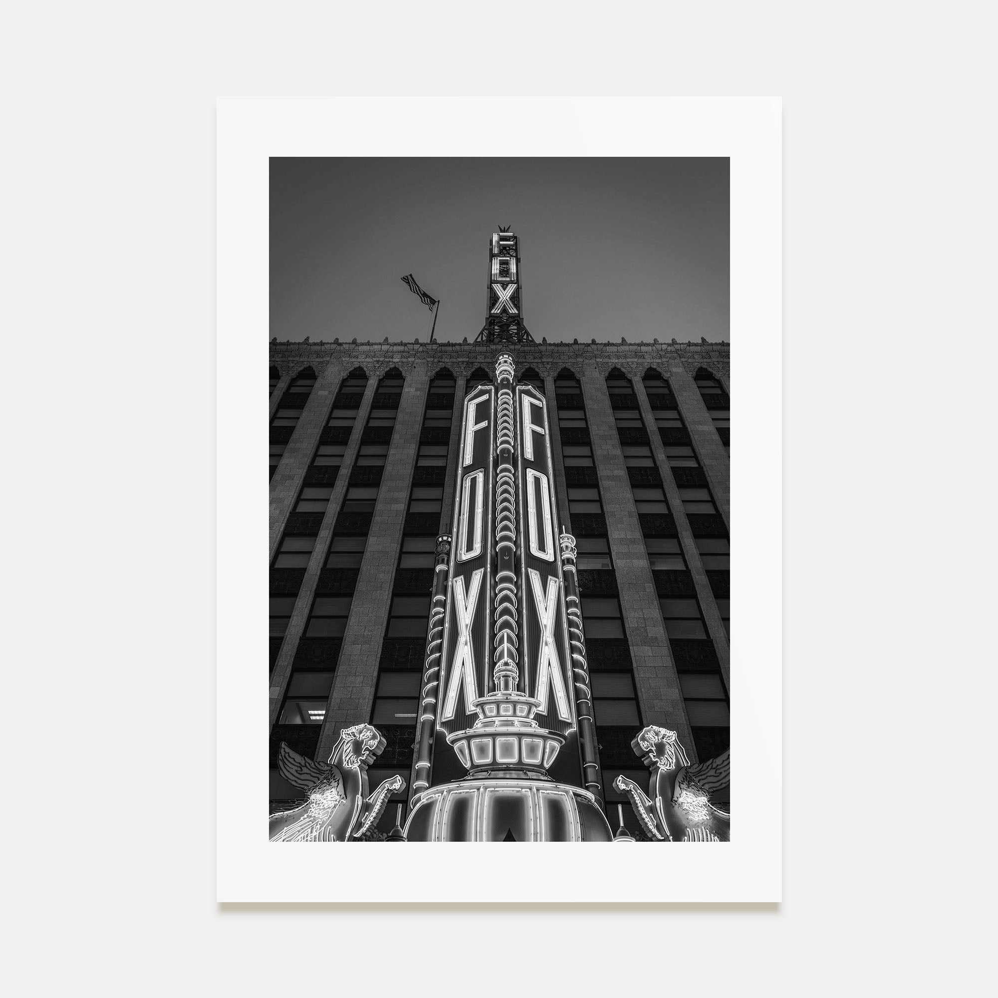 Fox Theater Photo B&W Poster
