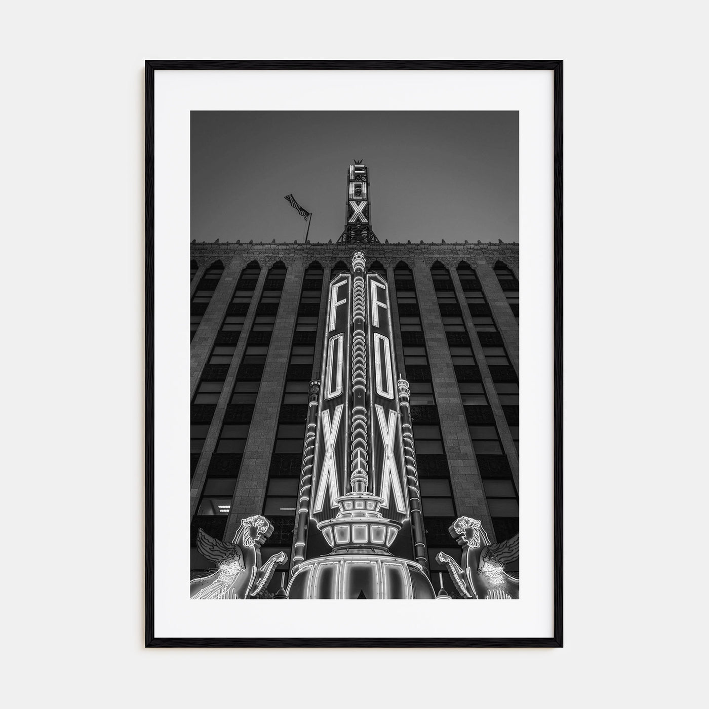 Fox Theater Photo B&W Poster