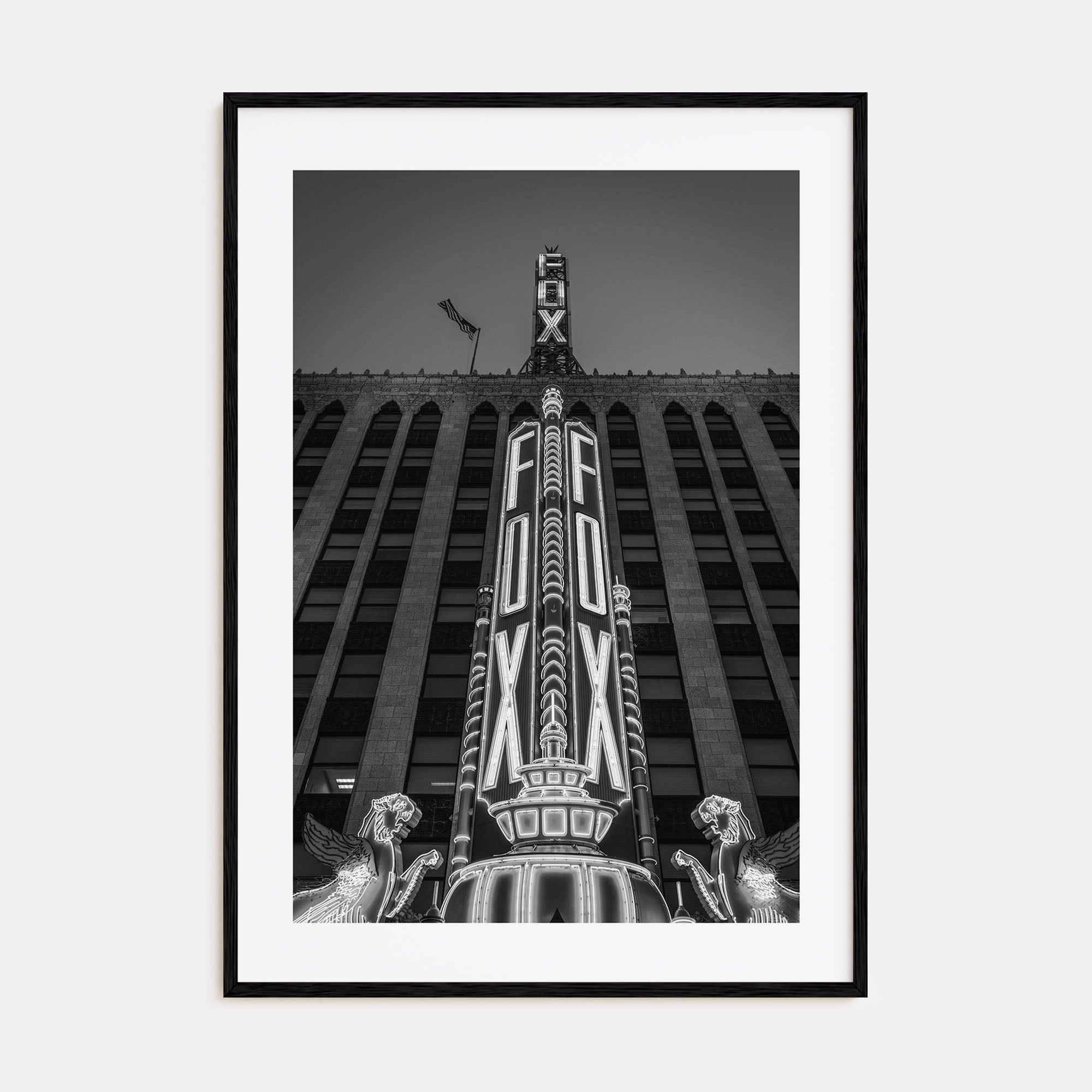 Fox Theater Photo B&W Poster