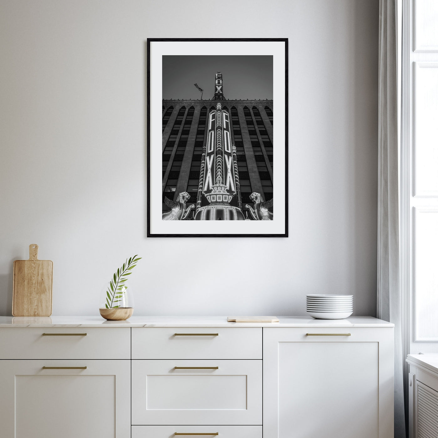 Fox Theater Photo B&W Poster
