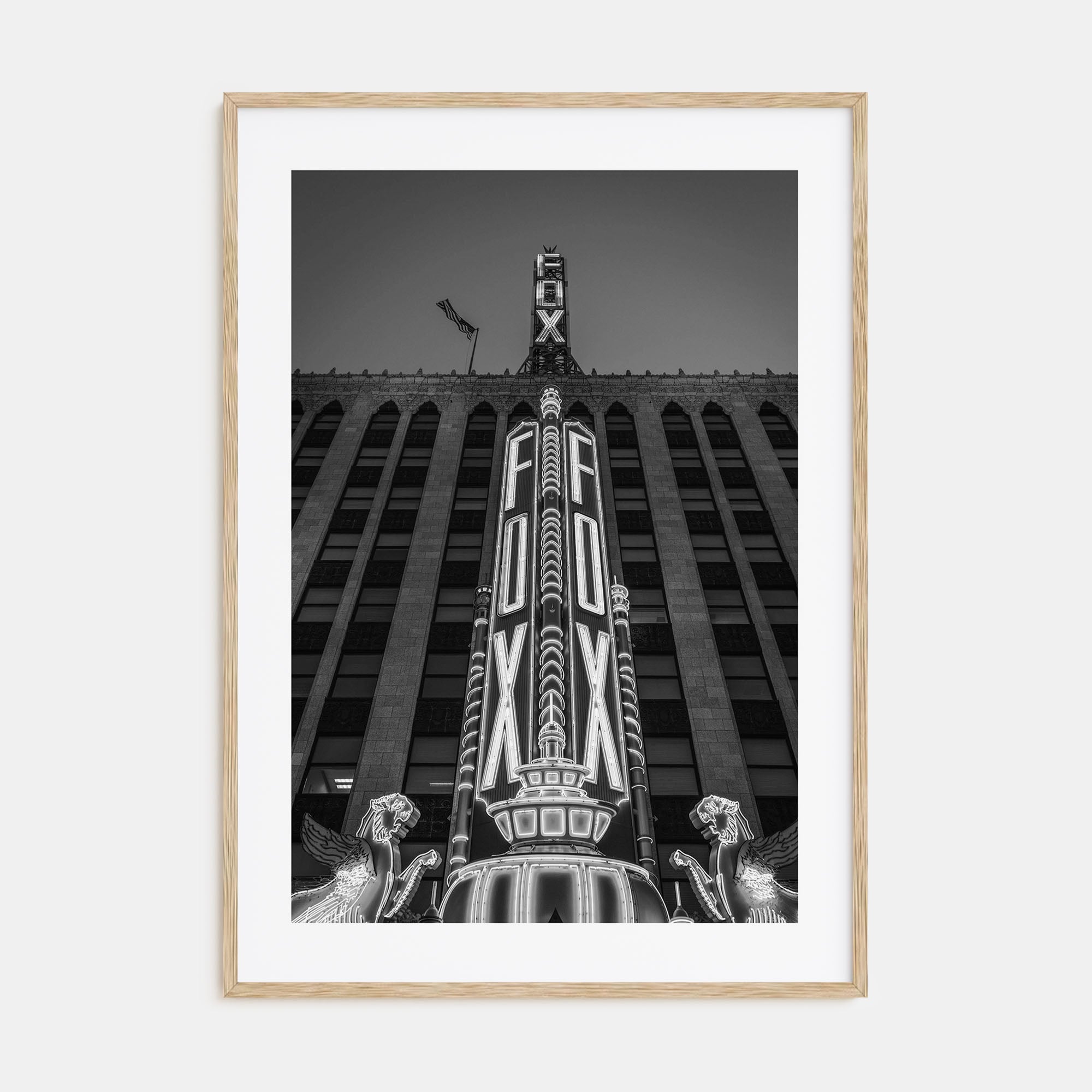 Fox Theater Photo B&W Poster