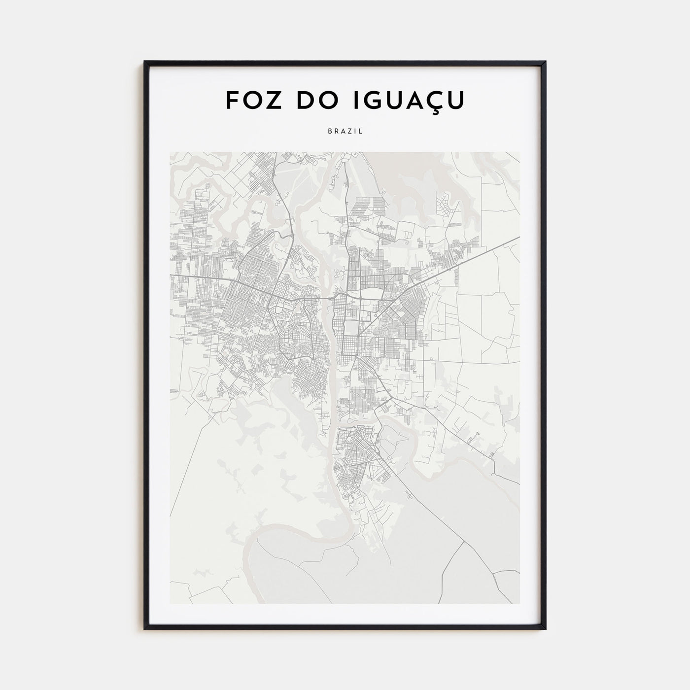 Foz do Iguaçu Map Portrait Poster