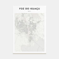 Foz do Iguaçu Map Portrait Poster