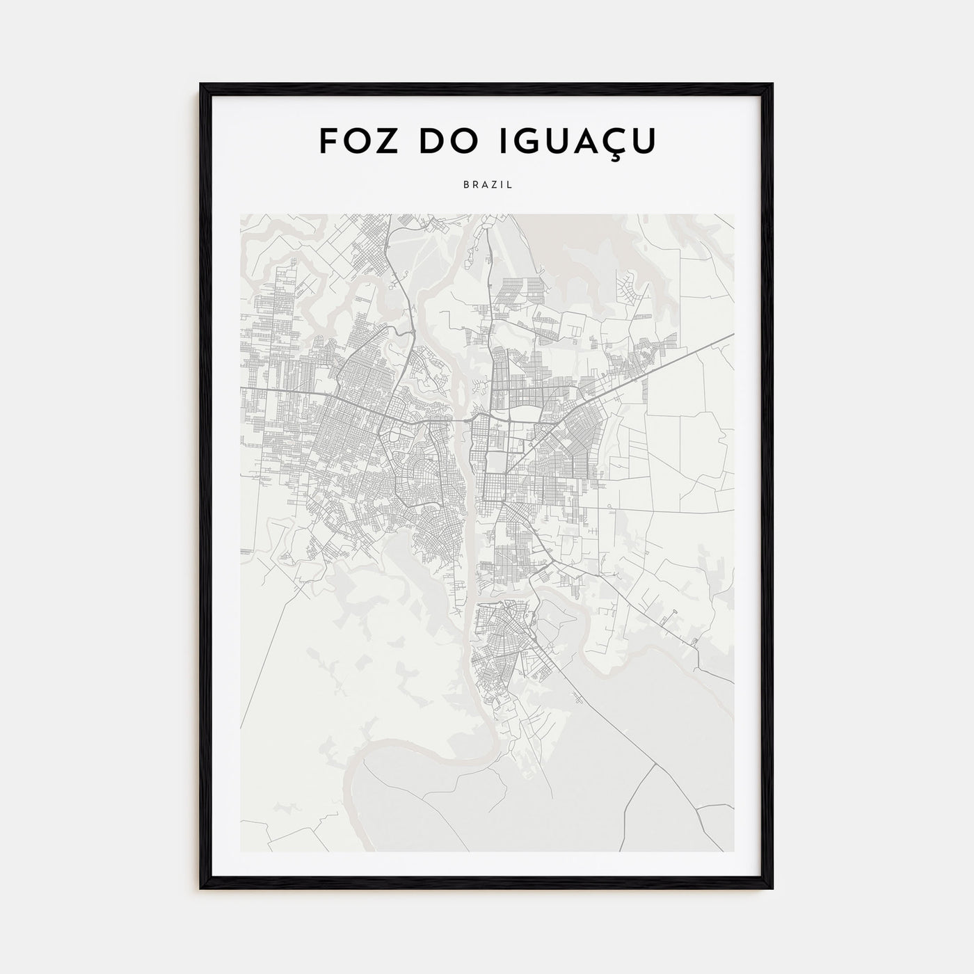 Foz do Iguaçu Map Portrait Poster