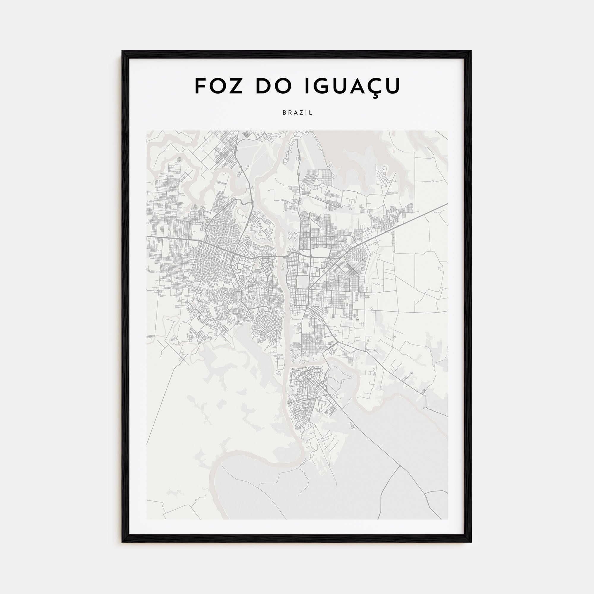 Foz do Iguaçu Map Portrait Poster