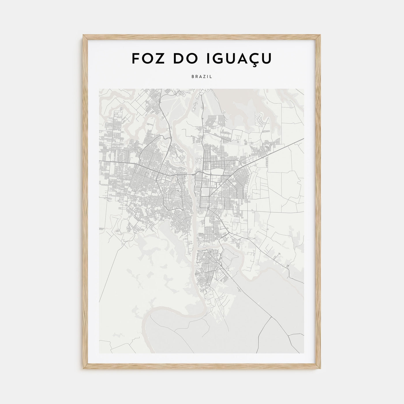 Foz do Iguaçu Map Portrait Poster