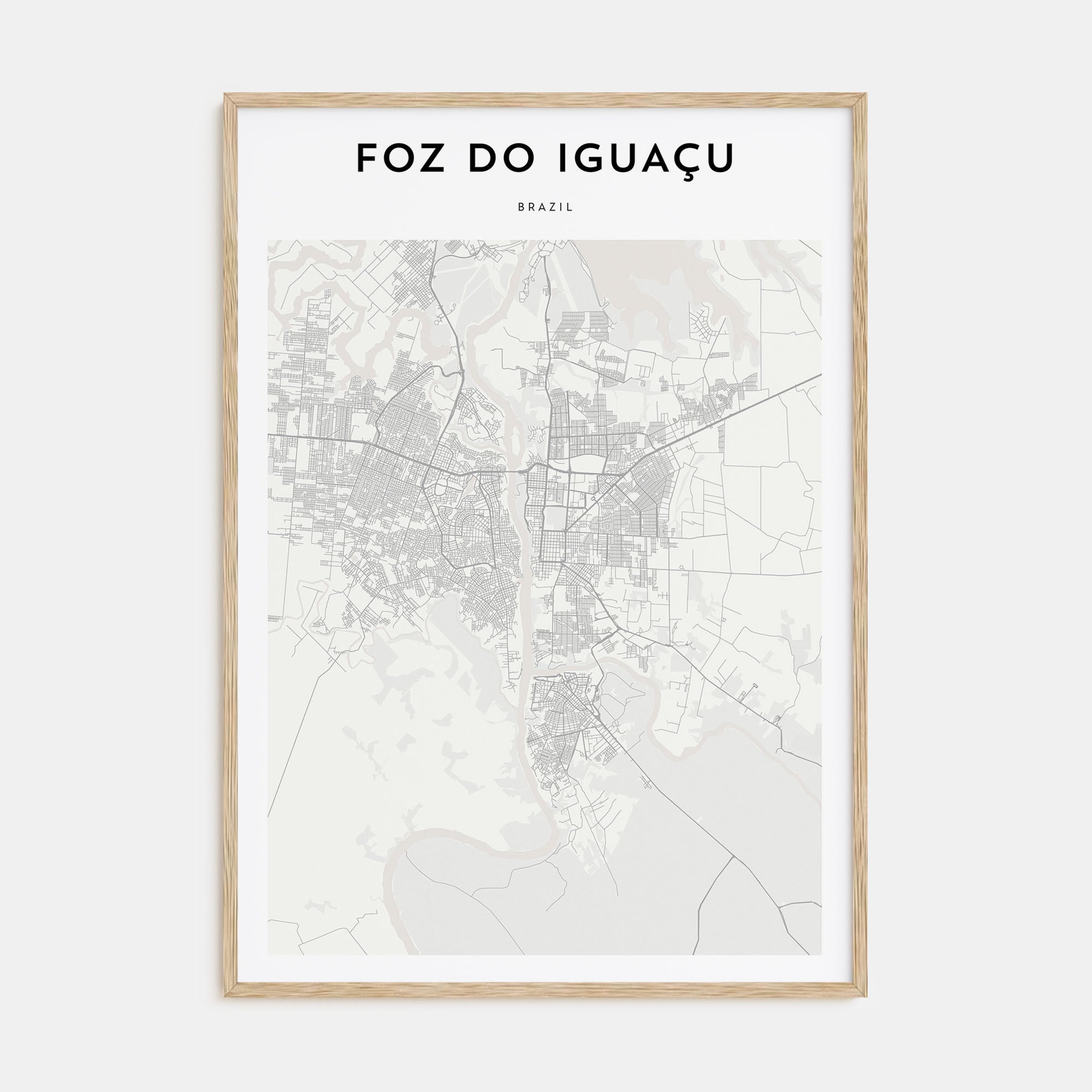 Foz do Iguaçu Map Portrait Poster