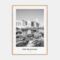 Foz do Iguaçu Portrait B&W Poster