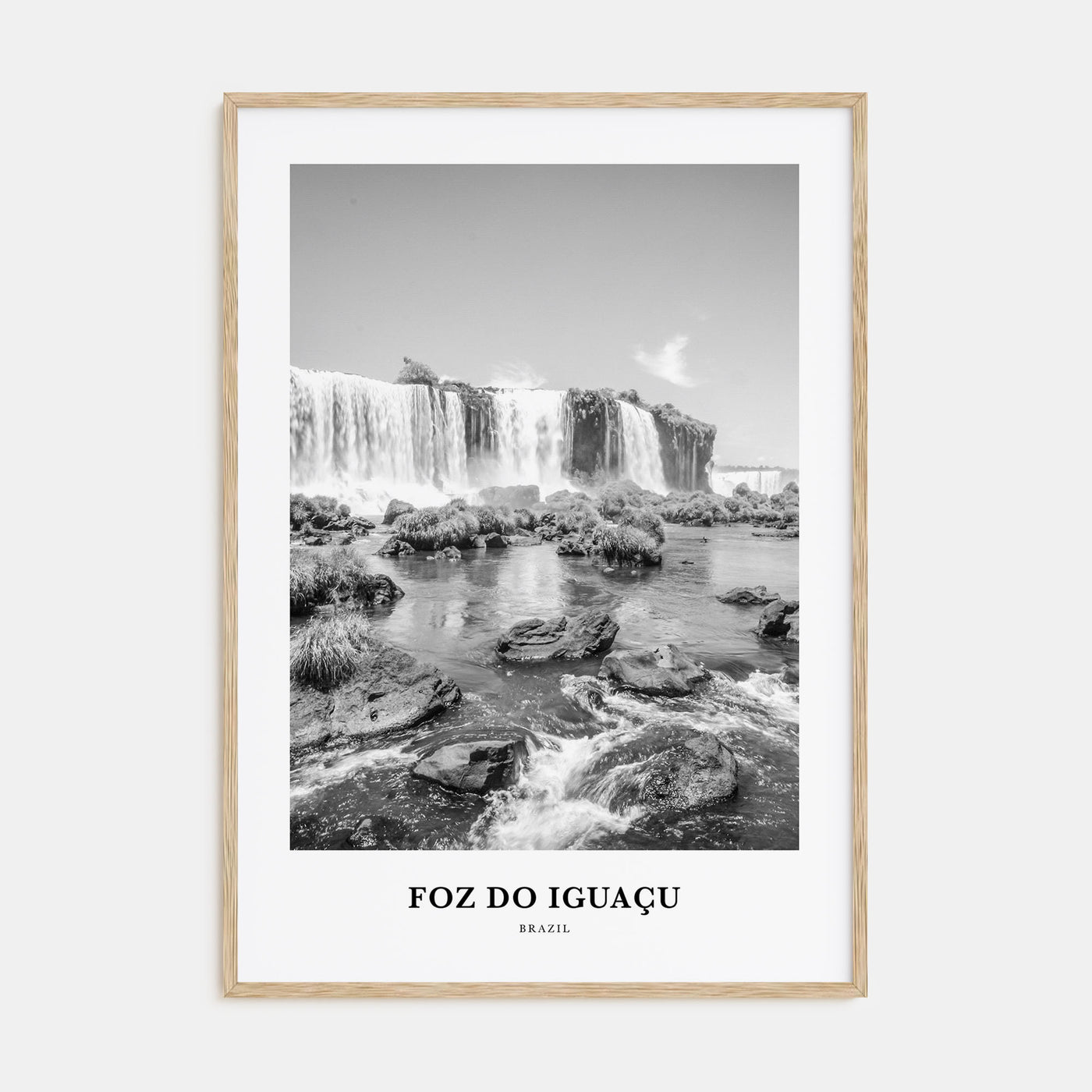 Foz do Iguaçu Portrait B&W Poster