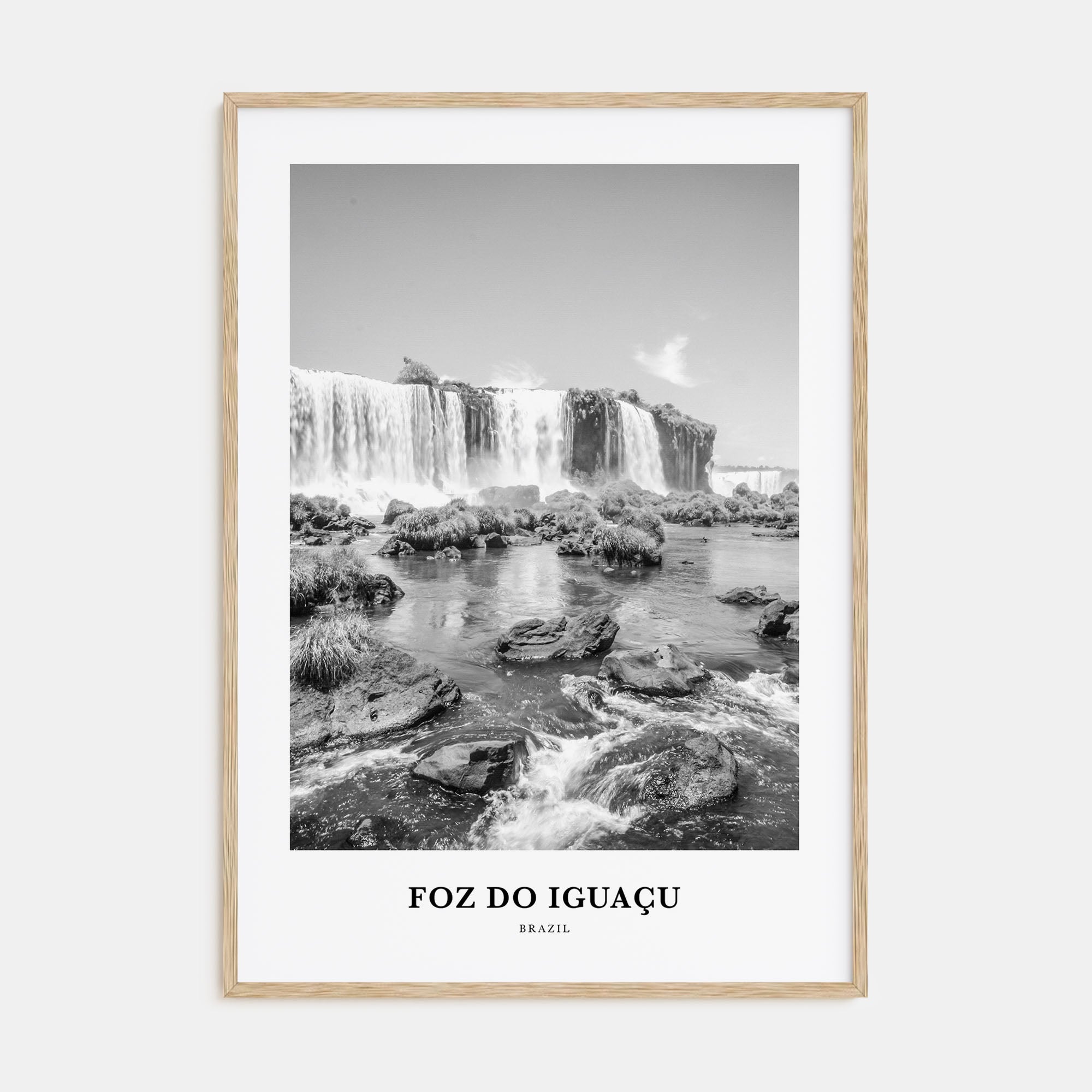 Foz do Iguaçu Portrait B&W Poster