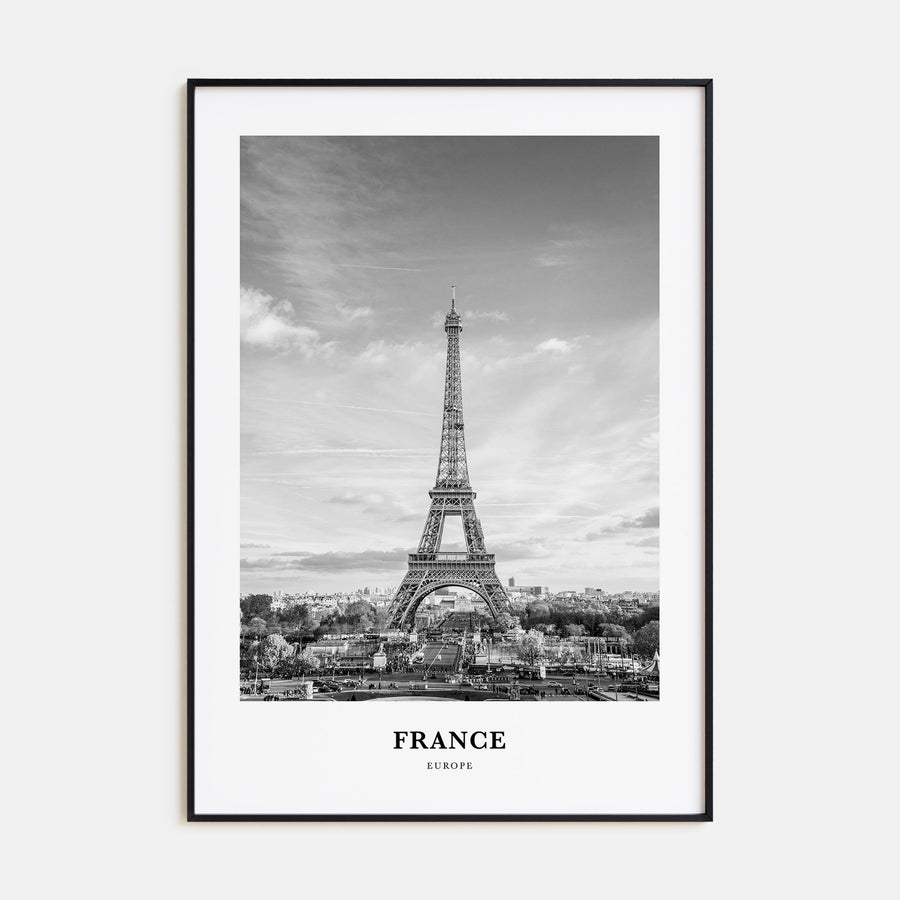 France Portrait B&W No 3 Poster