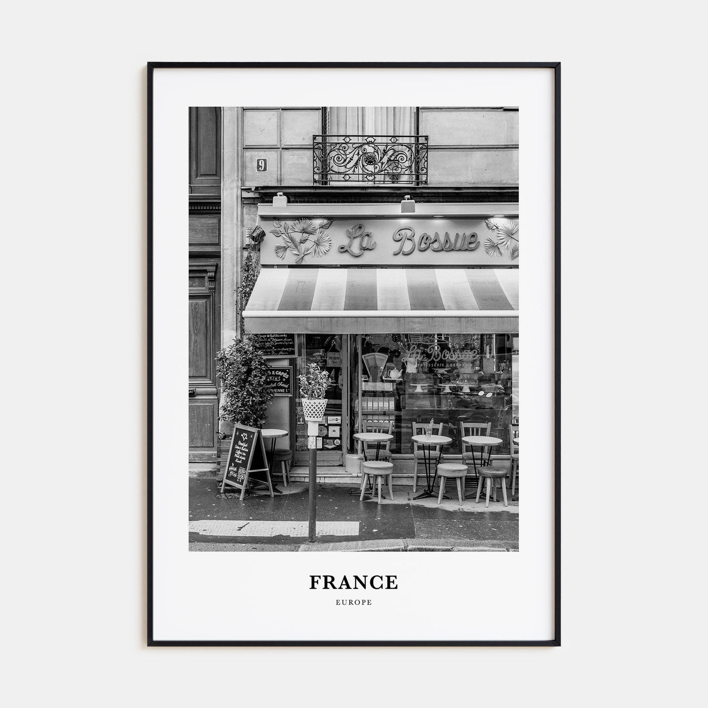 France Portrait B&W No 4 Poster