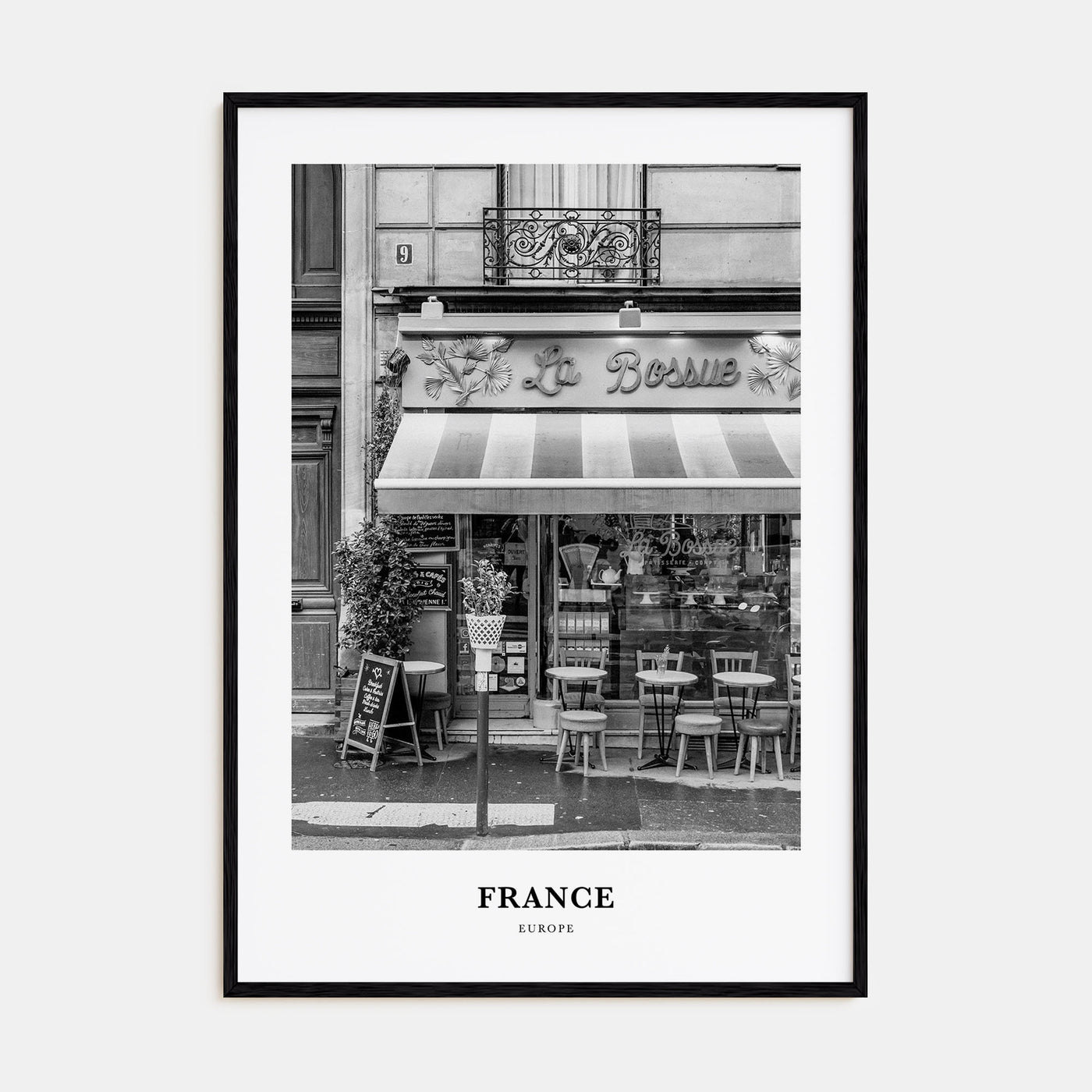 France Portrait B&W No 4 Poster