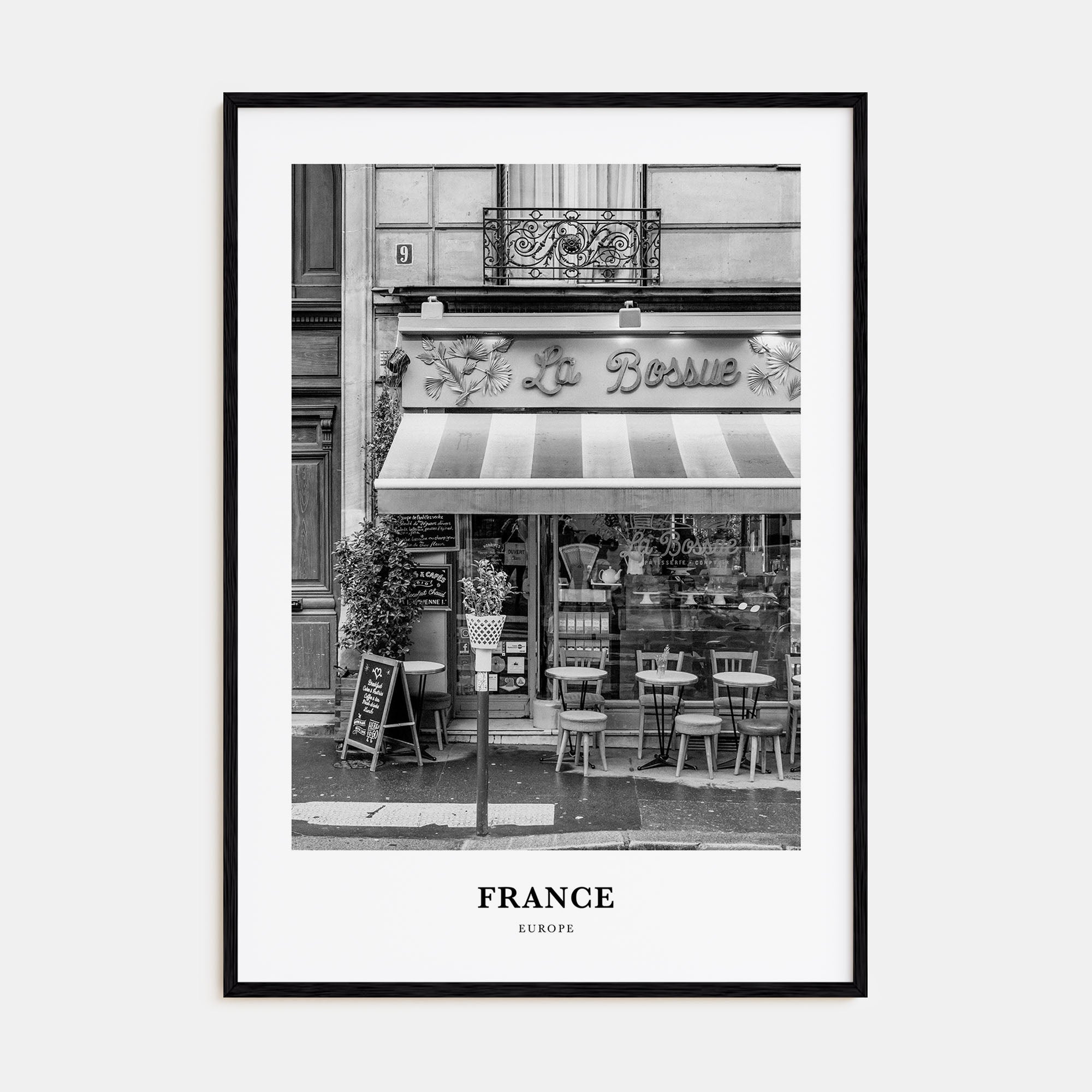 France Portrait B&W No 4 Poster