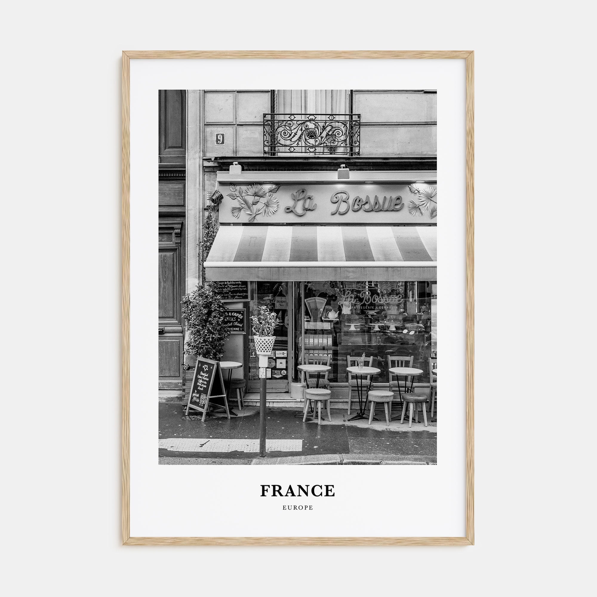 France Portrait B&W No 4 Poster