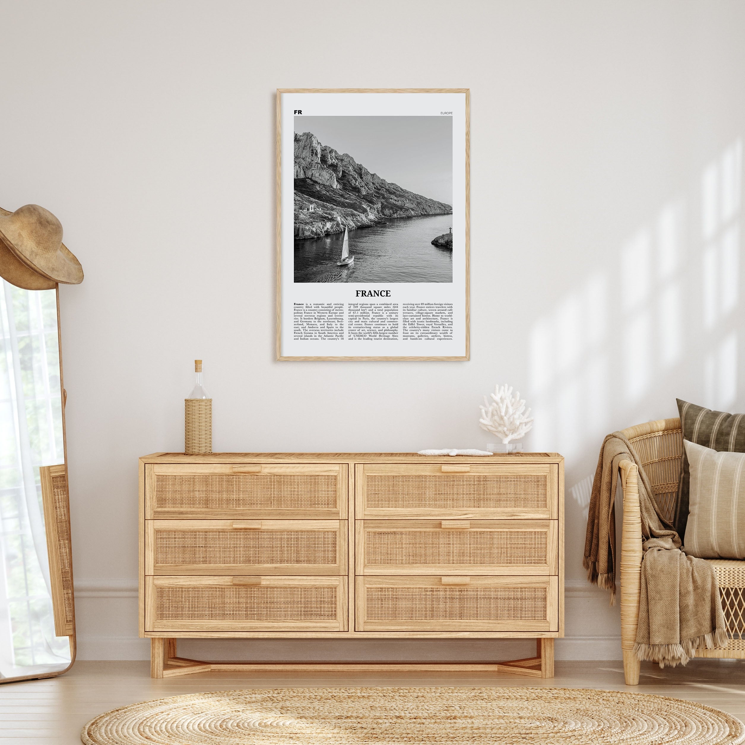 France Travel B&W No 4 Poster