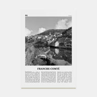 Franche-Comté Travel B&W Poster