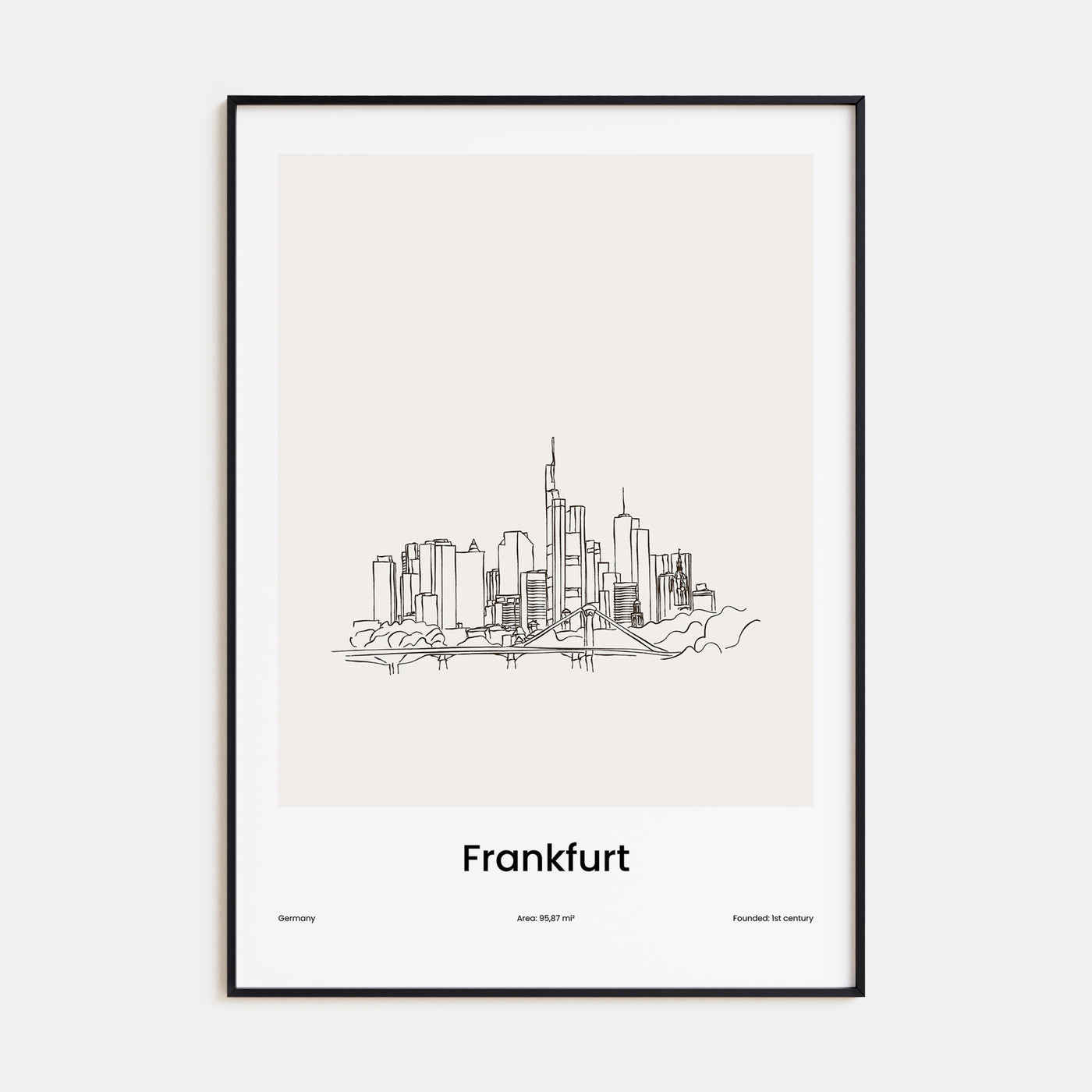 Frankfurt am Main Drawn Poster