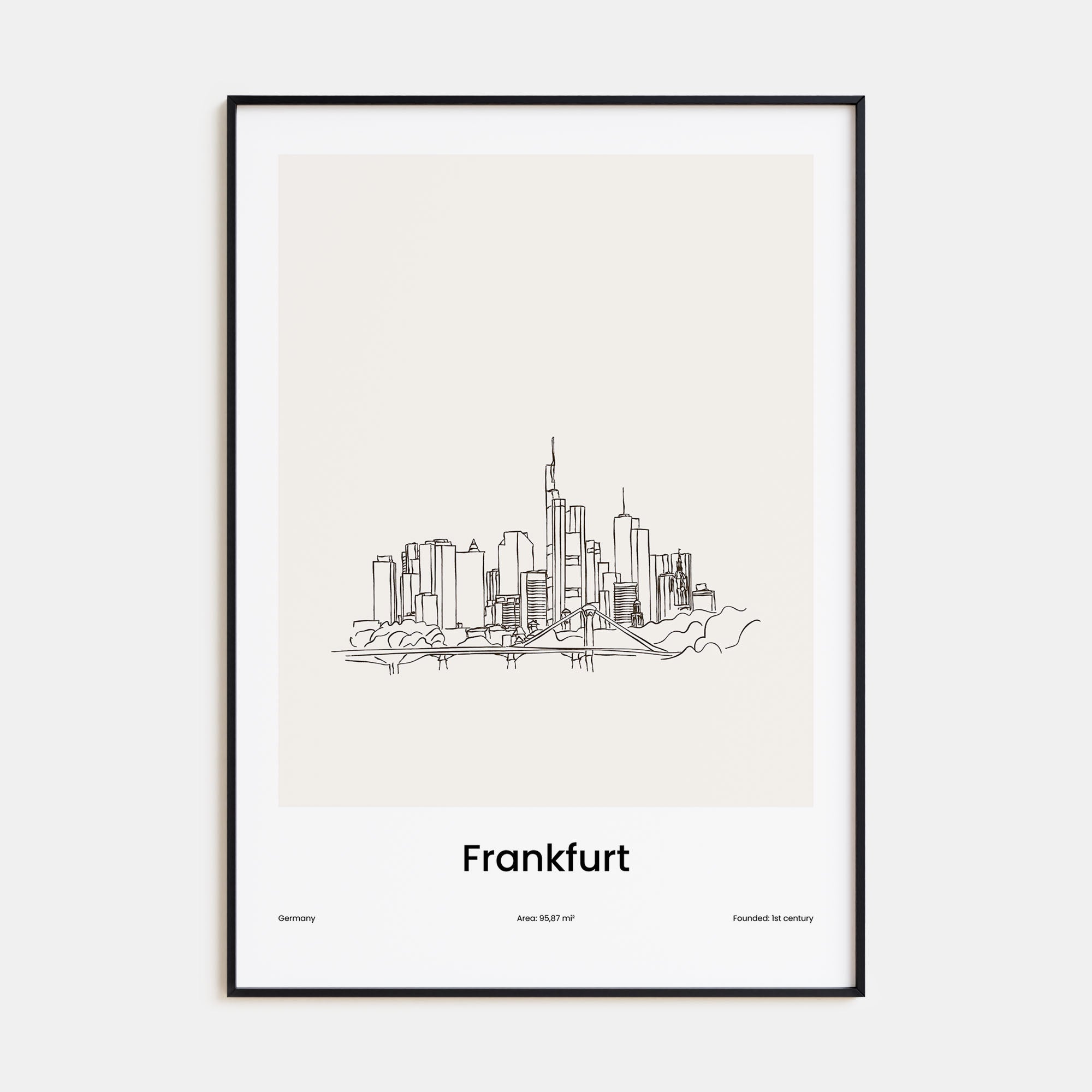 Frankfurt am Main Drawn Poster