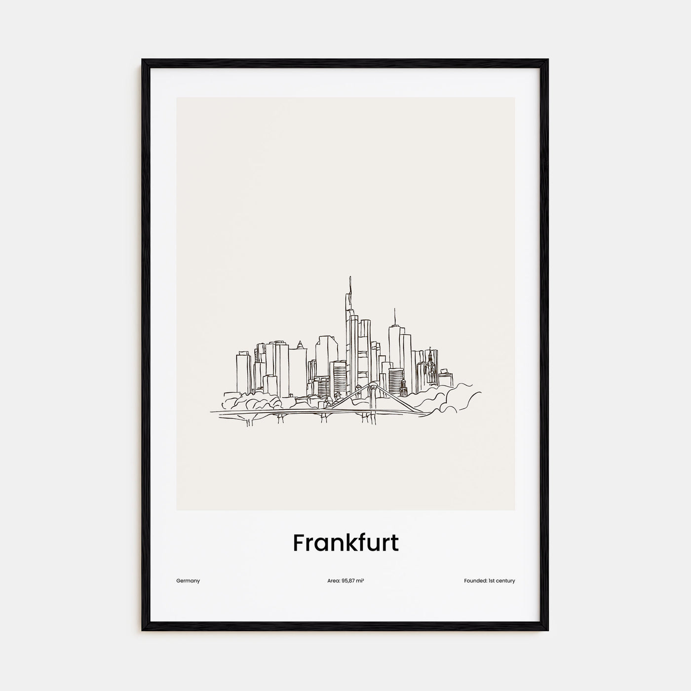 Frankfurt am Main Drawn Poster