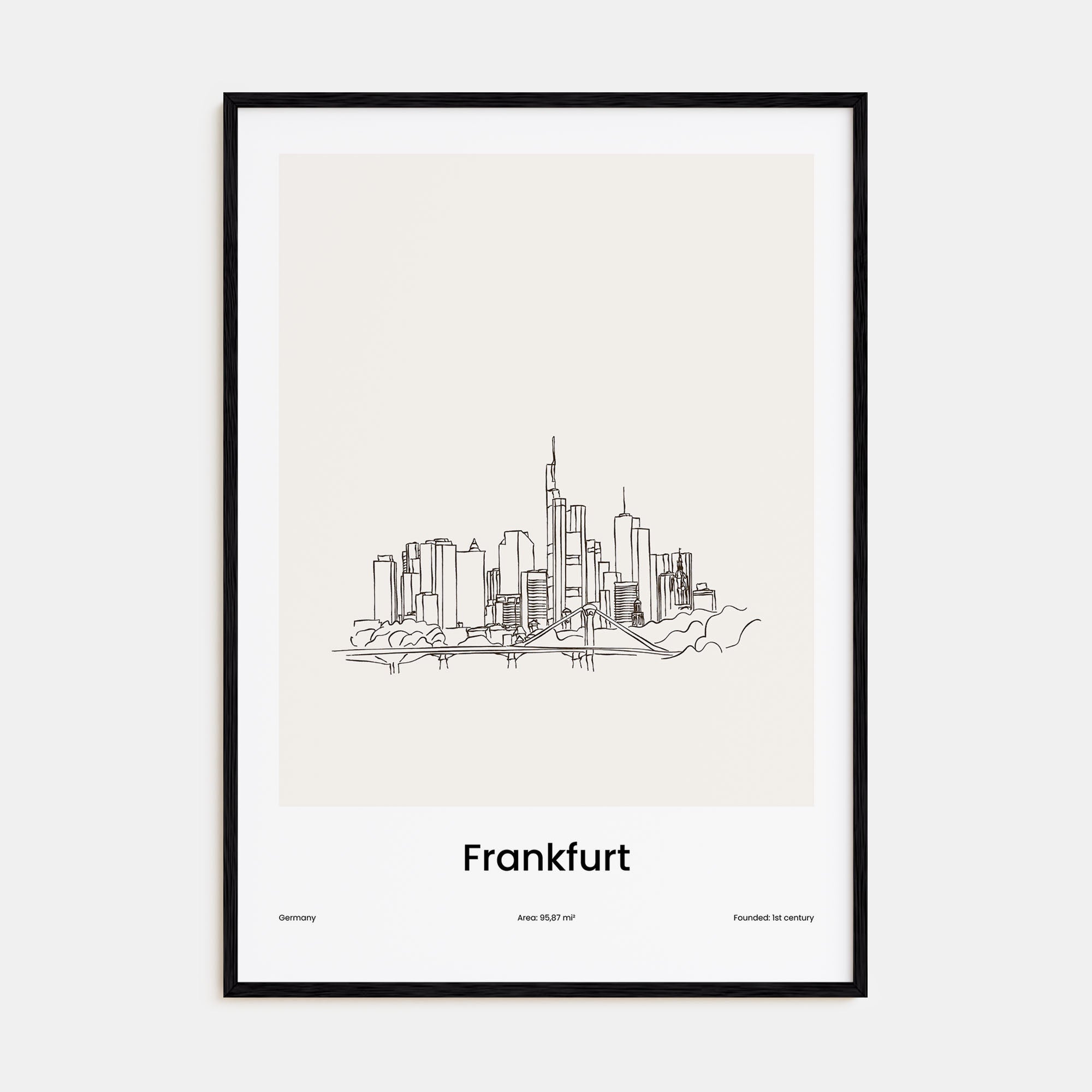 Frankfurt am Main Drawn Poster