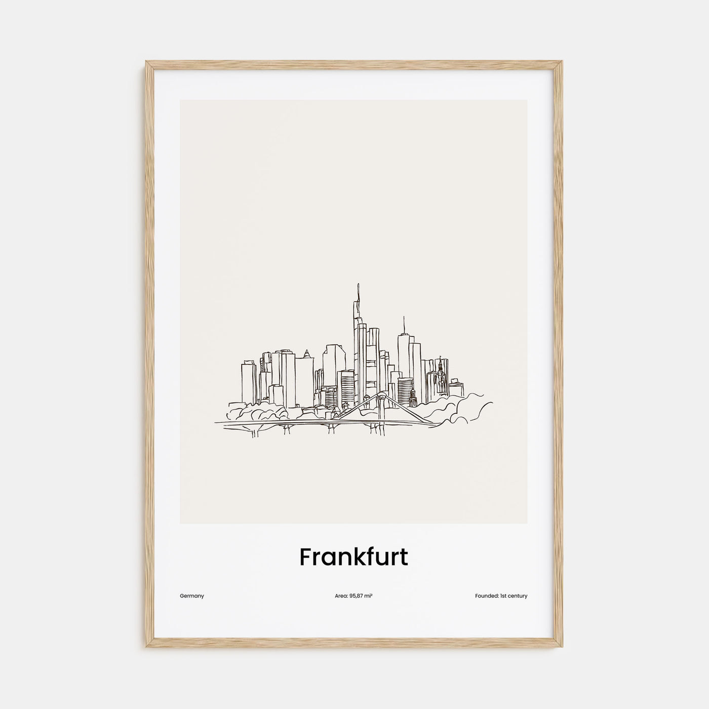 Frankfurt am Main Drawn Poster