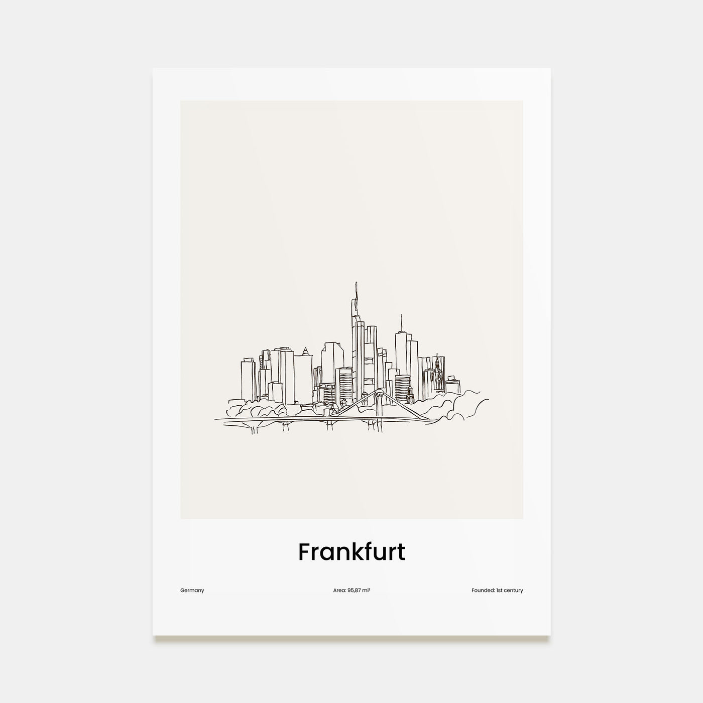Frankfurt am Main Drawn Poster