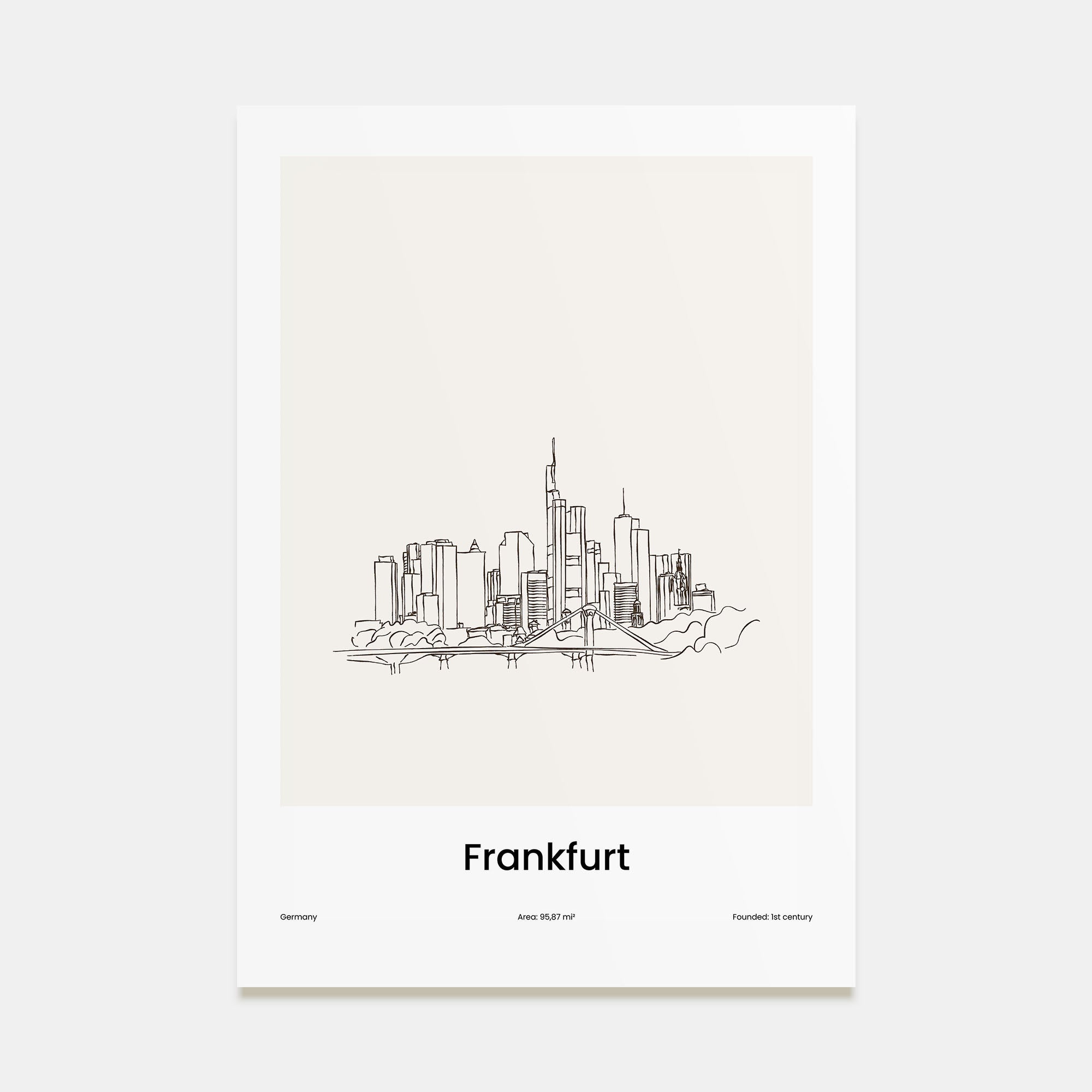Frankfurt am Main Drawn Poster
